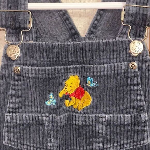 90’s Winnie the Pooh Black Corduroy Overalls - Picture 4 of 5